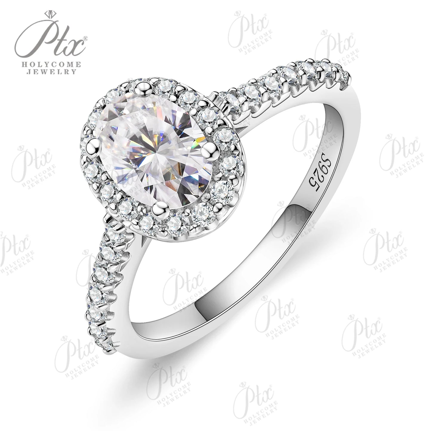 Moissanite Rings 1ct 100% S925 Sterling Silver VVS1 Trillion Heart Multi-Shape K D Wedding Bridal Anniversary Gift Women Charms