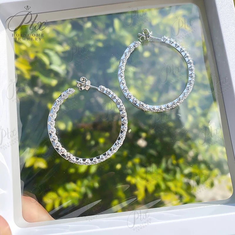 Hot Sale Euramerican Fashion Jewelry Stud Earring Ear Loop 100% 925 Sterling Silver Plated 18K For Women Anniversary Gift Charms