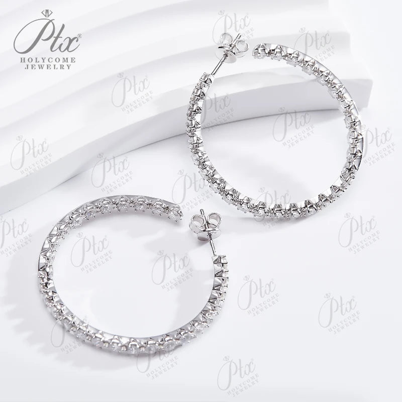 Hot Sale Euramerican Fashion Jewelry Stud Earring Ear Loop 100% 925 Sterling Silver Plated 18K For Women Anniversary Gift Charms