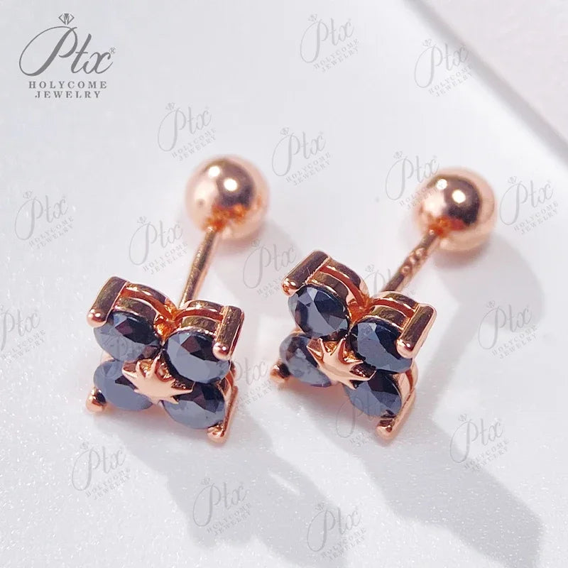 Multiple color Moissanite Stud Earrings for Women Man 4 Stones Classic s925 Sterling Silver Earring GRA Charms Gift Jewelry