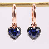 Romantic Heart Shaped Lab-Grown Gemstone Earrings Multi Color Fashion Jewelry for Women Ideal for Daily Wear Hypoallergenic