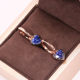 Romantic Heart Shaped Lab-Grown Gemstone Earrings Multi Color Fashion Jewelry for Women Ideal for Daily Wear Hypoallergenic