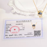 Light Luxury Design Blue Cloud Pendant Elegant Niche Collarbone Chain S925 / 10K / 14K / 18K Stylish & Sweet Necklace Women Exclusive Christmas Gift Allergy Resistant