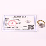 5CT Cushion Cut Moissanite Ring for Women Solid 18K 14K 10K Yellow Gold Two Tone Ring for Christmas Gifts