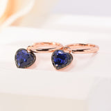Romantic Heart Shaped Lab-Grown Gemstone Earrings Multi Color Fashion Jewelry for Women Ideal for Daily Wear Hypoallergenic