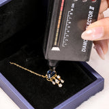 Light Luxury Design Blue Cloud Pendant Elegant Niche Collarbone Chain S925 / 10K / 14K / 18K Stylish & Sweet Necklace Women Exclusive Christmas Gift Allergy Resistant