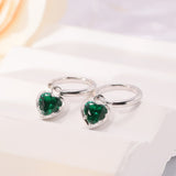 Romantic Heart Shaped Lab-Grown Gemstone Earrings Multi Color Fashion Jewelry for Women Ideal for Daily Wear Hypoallergenic