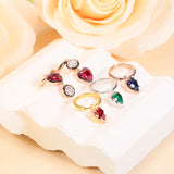 Romantic Heart Shaped Lab-Grown Gemstone Earrings Multi Color Fashion Jewelry for Women Ideal for Daily Wear Hypoallergenic