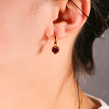 Romantic Heart Shaped Lab-Grown Gemstone Earrings Multi Color Fashion Jewelry for Women Ideal for Daily Wear Hypoallergenic