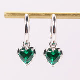 Romantic Heart Shaped Lab-Grown Gemstone Earrings Multi Color Fashion Jewelry for Women Ideal for Daily Wear Hypoallergenic