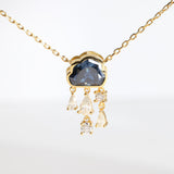 Light Luxury Design Blue Cloud Pendant Elegant Niche Collarbone Chain S925 / 10K / 14K / 18K Stylish & Sweet Necklace Women Exclusive Christmas Gift Allergy Resistant