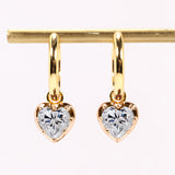 Romantic Heart Shaped Lab-Grown Gemstone Earrings Multi Color Fashion Jewelry for Women Ideal for Daily Wear Hypoallergenic