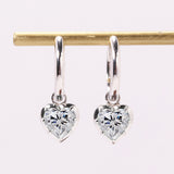 Romantic Heart Shaped Lab-Grown Gemstone Earrings Multi Color Fashion Jewelry for Women Ideal for Daily Wear Hypoallergenic