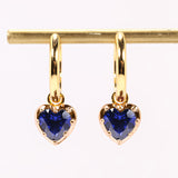 Romantic Heart Shaped Lab-Grown Gemstone Earrings Multi Color Fashion Jewelry for Women Ideal for Daily Wear Hypoallergenic