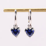 Romantic Heart Shaped Lab-Grown Gemstone Earrings Multi Color Fashion Jewelry for Women Ideal for Daily Wear Hypoallergenic