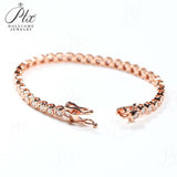 Tennis Bracelets Moissanite Round Bubble Diamond 4mm for Woman Men 925 Silver Plated Hip Hop Chain Bracelet Suitable as a Gift