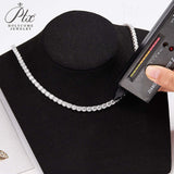 6.5mm Tennis Bracelet/Necklace Exquisite D-Color Moissanite Unisex Elegant Jewelry Anniversary Gift Allergy-Resistant