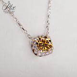 Holycome Pendant 925 Silver 38cm-42cm  Moissanite VVS1 Engagement Pendant Necklace for Women Anniversary Gift