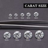 Lab Grown Moissanite Diamond Primary Color VVS1 Clarity Round Shape Brilliant Cut Beads Advanced Jewelry Making Materials