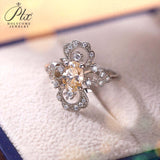 Vintage Oval Cut Hollow Out Moissanite Ring Women Only Gifts For Festivals And Anniversaries