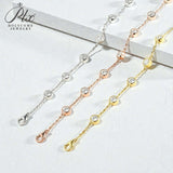 Moissanite Bracelet with 2.4CT D White/Black/Vivid Blue/Green Round Moissanite 925 Silver Plated Gold Women Man Party Gift Daily