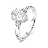 Pear Cut Moissanite Engagement Ring in 10K/14K/18K Gold Classic Solitaire Promise Ring Perfect Wedding Anniversary Gift