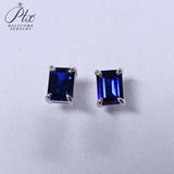 3-6.5CT Custom Earrings Lab Grown Gemstone Emerald/Ruby 925 Silver Gift Hypoallergenic Fade Resistant Factory Direct Sale