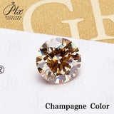 Lab Grown Moissanite Diamond Primary Color VVS1 Clarity Round Shape Brilliant Cut Beads Advanced Jewelry Making Materials