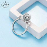 Round Moissanite Kitten Petal Ring Women Only Gifts For Festivals And Anniversaries