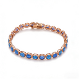 Opal Bracelet 925 Sterling Silver 2/3/4/5mm White/Blue Color Simple Classic Women Chain Jewelry Advanced Jewelry Charms Elegant