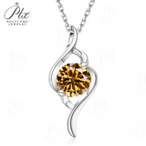 Women's 925 Sterling Silver Necklace 1.0ct D Color VVS1 Moissanite Halo Pendant Passes Diamond Tester Jewelry Gift