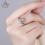 Butterfly Emerald Cut Moissanite Double Band Ring Women Only Gifts For Festivals And Anniversaries