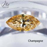 Loose Moissanite Stone Marquise Cut 0.3-10 CT  Few Colors  D Green Blue Black Champagne Color  Excellent Cut Grade Test Positive