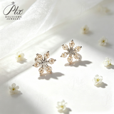 Moissanite Stud Earrings Snowflake D Color VVS1 Clarity 925 Sterling Silver GRA Certified Hypoallergenic Non Tarnish Office Commuter Jewelry