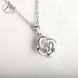 Floral Moissanite 4 Prongs Setting Pendant Necklace Women Only Gifts For Festivals And Anniversaries