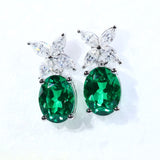 Moissanite Earrings Emerald/Ruby/Sapphire Styles 925 Silver Gift-Ready Hypoallergenic Fade-Resistant Factory-Direct Women Only