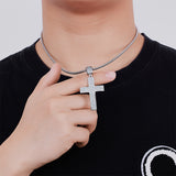 Dazzling Moissanite Hip-hop Cross Necklace - Hypoallergenic Choice for Easter Gifting to Family For Both Men and Women
