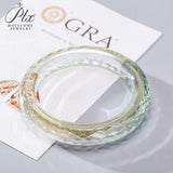 Customized Moissanite Gemstone Bangles Round D Color Full Size Fine Fashion Elegant for Woman Man Anniversary Party Gift Charms
