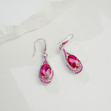 0.8-7CT Oval Cut Ruby/Sapphire/Colombian Emerald Earrings Lab-Grown Gemstone Jewelry Gift for Christmas Easter Hypoallergenic