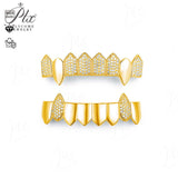 925 Sterling Silver Iced Out Grillz with VVS1 Clarity Diamonds Hip Hop Teeth Grills Jewelry Luxury Fashion Accessory