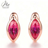 1CT Marquise Earrings D Color Moissanite/Ruby/Colombian 10k 14k S925 Plated Gold Ear Stud for Woman Engagement Christmas Party