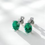 2-8CT Oval Moissanite Earrings for Women Solid 925 Sterling Silver Lab grown Gemstone Screw Back Design Hypoallergenic