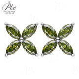 Horseshoe Clover Plated Moissanite Earrings & Necklace - Classic Design Daily Wear Hypoallergenic Ideal Gift