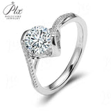 Round Shape Moissanite Twisting Ring Women Only Gifts For Festivals And Anniversaries