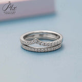 Round Moissanite Wishbone Stackable Band Ring Women Only Gifts For Festivals And Anniversaries