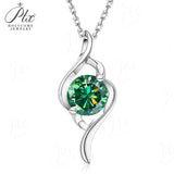Women's 925 Sterling Silver Necklace 1.0ct D Color VVS1 Moissanite Halo Pendant Passes Diamond Tester Jewelry Gift