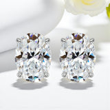 2-8CT Oval Moissanite Earrings for Women Solid 925 Sterling Silver Lab grown Gemstone Screw Back Design Hypoallergenic
