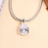 8-16 CT Custom Necklace Pear Cut Moissanite White 925 Sterling Silver Jewelry High-Quality Premium Christmas Gift Hypoallergenic