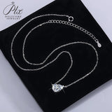 1-2CT Pear Cut Moissanite/Zircon Pendant Necklace S925 Silver East West Solitaire Water Drop Diamond Neck Chain for Women Jewelry