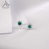 0.8-1.5CT Lab Grown Gemstone Stud Earrings 925 Sterling Silver Material Screw Back Design Suitable for Halloween/Christmas Gifts